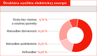 Štruktúra využitia elektrickej energie