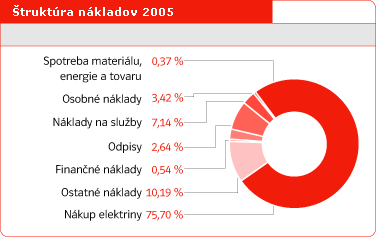 Štruktúra nákladov 2005